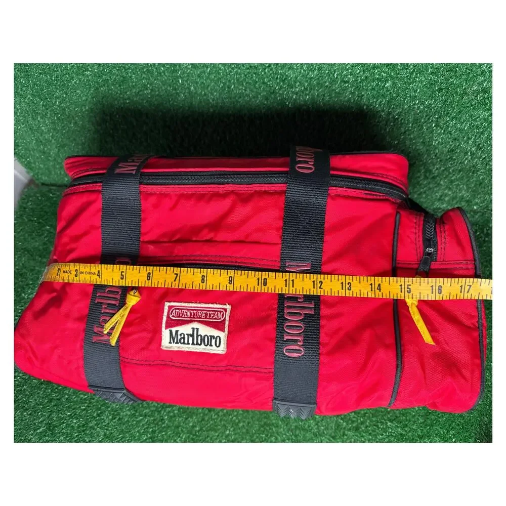 Vintage Marlboro Adventure Team Lizard Rock Cooler Bag Red Insulated Travel Tote